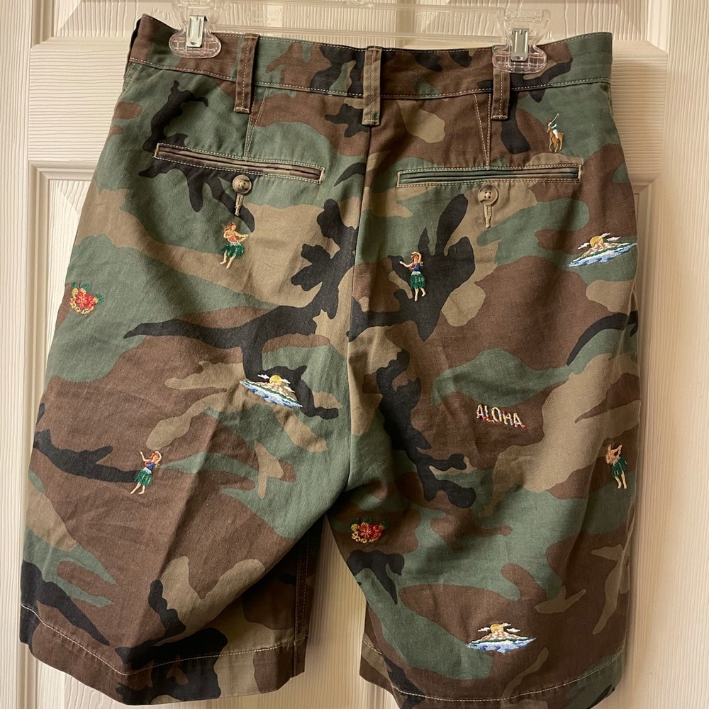 Polo Men’s shorts Camouflage Hawaiian Theme print - Picture 8 of 10